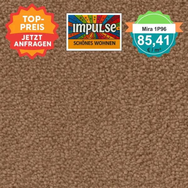 Draufsicht auf Vorwerk Mira 1P96 mit Preisetikett 85,41 €/m²